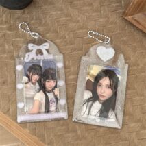 Cute Tomato Cat Puppy Kpop Keychain Photocard Holder - ArtGalleryZen