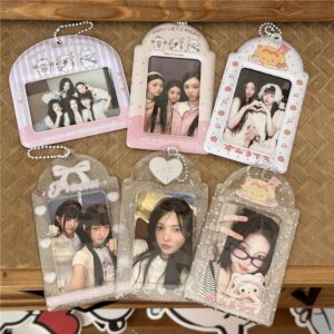Cute Tomato Cat Puppy Kpop Keychain Photocard Holder - ArtGalleryZen