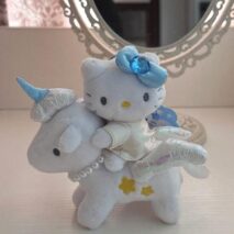 Cute Unicorn Hello Kitty Plush Keychain Doll - ArtGalleryZen