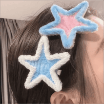 Cute Y2K Plush Star Hair Clip - ArtGalleryZen