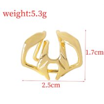 Cyberpunk 2Pcs Geometric Pattern Stackable Non Piercing Lip Cuff Set - ArtGalleryZen