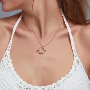 CZ Inlaid Celestial Star Necklace - ArtGalleryZen