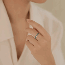 CZ Inlaid Enamel English Floral Ring - ArtGalleryZen