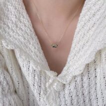 Dainty 24k Gold Plated Emerald Heart Necklace - ArtGalleryZen