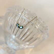 Dainty 24k Gold Plated Emerald Heart Necklace - ArtGalleryZen