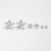 Dainty 3 Pairs Flower Earrings Set - ArtGalleryZen