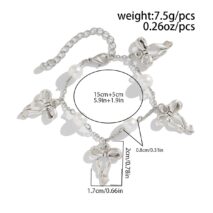Dainty Bowknot Tassel Pearl Chain Bracelet - ArtGalleryZen