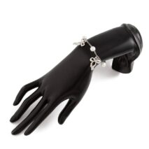 Dainty Bowknot Tassel Pearl Chain Bracelet - ArtGalleryZen