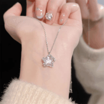 Dainty Celestial Crystal Moon Phase Star Necklace - ArtGalleryZen