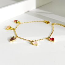 Dainty Colorful Crystal Fruits Bracelet - ArtGalleryZen