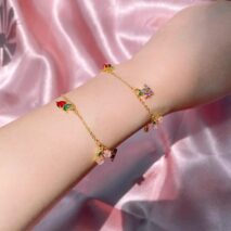 Dainty Colorful Crystal Fruits Bracelet - ArtGalleryZen