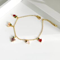 Dainty Colorful Crystal Fruits Bracelet - ArtGalleryZen