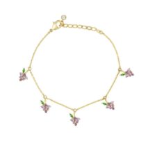 Dainty Colorful Crystal Fruits Bracelet - ArtGalleryZen