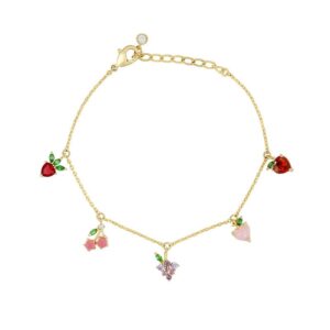 Dainty Colorful Crystal Fruits Bracelet - ArtGalleryZen