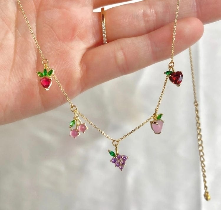 Dainty Colorful Crystal Fruits Bracelet - ArtGalleryZen