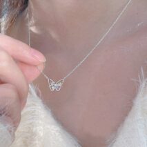 Dainty Colorful CZ Inlaid Butterfly Necklace - ArtGalleryZen
