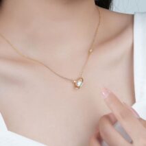 Dainty Crystal Celestial Planet Star Pendant Necklace - ArtGalleryZen