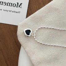 Dainty Crystal Heart Matching Necklace - ArtGalleryZen