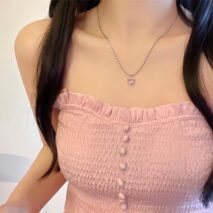 Dainty Crystal Heart Matching Necklace - ArtGalleryZen