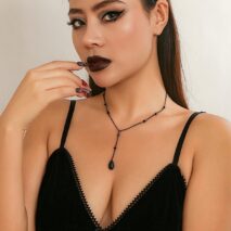 Dainty Crystal Pendant Y Necklace - ArtGalleryZen