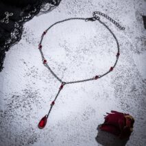 Dainty Crystal Pendant Y Necklace - ArtGalleryZen