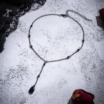 Dainty Crystal Pendant Y Necklace - ArtGalleryZen