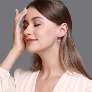 Dainty CZ Inlaid Butterfly Huggie Hoop Earrings - ArtGalleryZen