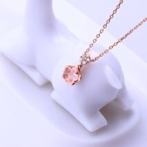 Dainty CZ Inlaid Crystal Cherry Blossom Necklace - ArtGalleryZen