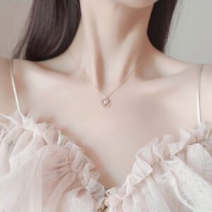 Dainty CZ Inlaid Crystal Moon Necklace - ArtGalleryZen