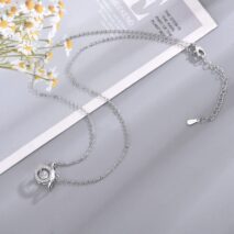 Dainty CZ Inlaid Crystal Rolling Heart Cinnamoroll Necklace - ArtGalleryZen