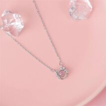 Dainty CZ Inlaid Hello Kitty Necklace - ArtGalleryZen