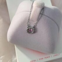 Dainty CZ Inlaid Hello Kitty Necklace - ArtGalleryZen