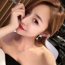 Dainty CZ Inlaid S925 Sterling Silver Duo Butterfly Necklace - ArtGalleryZen
