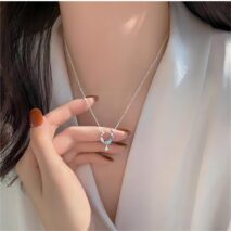 Dainty CZ Inlaid Turquoise Moon Phase Star Necklace - ArtGalleryZen