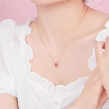 Dainty Enamel Filigree Inlay Butterfly Necklace - ArtGalleryZen