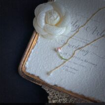 Dainty Enamel Tulip Pearl Charm Rolo Chain Necklace - ArtGalleryZen