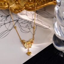 Dainty Gold Bowknot Necklace - ArtGalleryZen