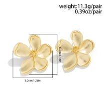 Dainty Gold Silver Plated Flower Stud Earrings - ArtGalleryZen