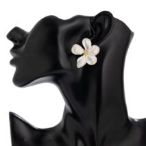 Dainty Gold Silver Plated Flower Stud Earrings - ArtGalleryZen