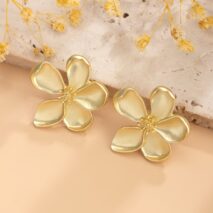 Dainty Gold Silver Plated Flower Stud Earrings - ArtGalleryZen