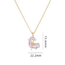 Dainty Gold Silver Tone Bowknot Heart CZ Pendant Necklace - ArtGalleryZen