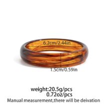 Dainty Gradient Resin Bangle Bracelet Set - ArtGalleryZen