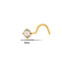 Dainty Heart Star CZ Stainless Steel Nose Piercing Nose Stud - ArtGalleryZen