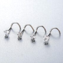 Dainty Heart Star CZ Stainless Steel Nose Piercing Nose Stud - ArtGalleryZen