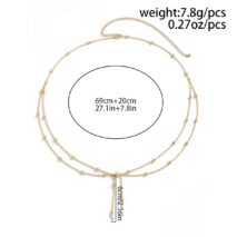 Dainty Layered Gold Silver Tone Saturn Belly Chain - ArtGalleryZen