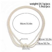 Dainty Layered Pearl Chain Necklace - ArtGalleryZen