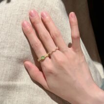 Dainty Rhinestone Inlaid Curved Open Ring - ArtGalleryZen
