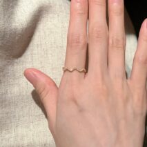 Dainty Rhinestone Inlaid Curved Open Ring - ArtGalleryZen