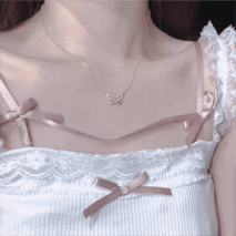 Dainty Sterling Silver Zirconia Butterfly Necklace - ArtGalleryZen