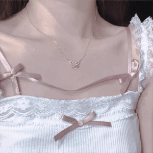 Dainty Sterling Silver Zirconia Butterfly Necklace - ArtGalleryZen